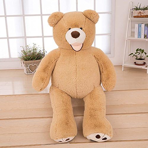 Nikor Giant Stuffed Teddy Bear Plush Animal Toys With Big Footprints Light Brown 100cm/39 inch