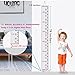 KINBON Baby Height Growth Chart Ruler Kids Roll-up Canvas Height Chart Removable Wall Hanging Measurement Chart Wall Decor for Kids Nursery Room (79'' X 7.9'')