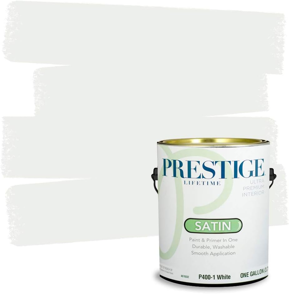 Prestige Interior Paint and Primer In One, 1-Gallon, Satin, White - - 