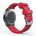Gear S2 Classic / Gear Sport Watch Band, MoKo Soft Silicone Watch Strap for Samsung Gear S2 Classic SM-R732/R735/Moto 360 2nd(Men's 42mm 2015)/Ticwatch 2/Gear Sport SM-R600 Smartwatch, RED