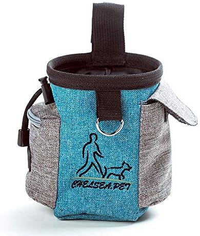 散歩バッグ 犬 トリーツポーチ ウエストポーチ ペット用品 外出用 ベルト長さ調整可能 ウエストバッグ Qs 001 スカイブルー
