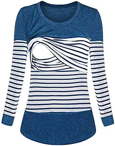 Promotions! Tootu Women Pregnant Maternity Nursing Stripe Breastfeeding Top T-Shirt Blouse