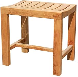 QRXACY Taburete de baño Aceite de Cera Multifunción Taburete de Madera