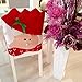 WeYingLe Christmas Kitchen Chair Slip Covers Mr & Mrs Father Christmas Santa for Holiday Party Festival Halloween Kitchen Dining Room Chairs 1 Pair (Chair Covers)