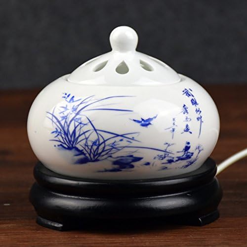 Electronic sandalwood furnace ceramic fragrance oil burner chen furnace plug-In powder fragrance lamp essential oil incense-G