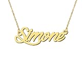 Aoloshow Simone Charm Name Necklace Stainless Steel