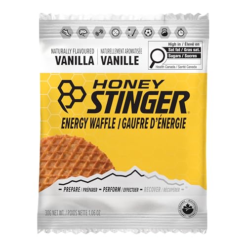 HONEY STINGER ORGANIC MINI VANILLA WAFFLES, ENERGY STROOPWAFEL FOR EXERCISE, ENDURANCE AND PERFORMANCE, SPORTS NUTRITION FOR HOME & GYM, PRE AND POST WORKOUT, 1 BAG, 5.3 OUNCES