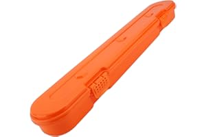 Chainsaw Chain Storage Box Large Capacity Plastic Organizer Electric Saw Chain Carrying Case (Orange)