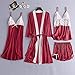 Moilant 4PC Women Sleepwear Satin Lace Camisole Bowknot Shorts Nightdress Robe Pajamas Lingerie Redthumb 1