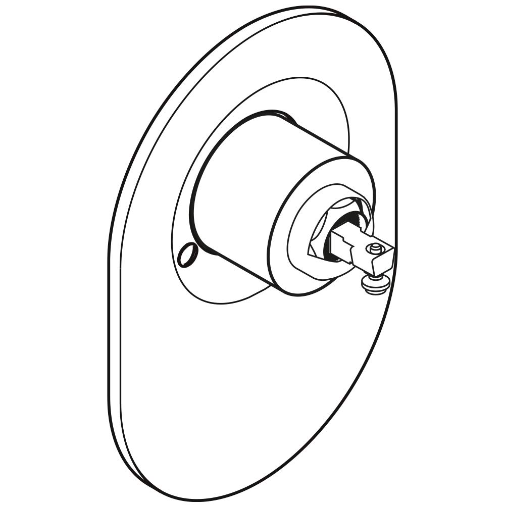 hansgrohe Conversion kit from Mixer Ball to M3 Cartridge for Shower Mixers for Concealed Installation, Matching Handle is Required Separately, Chrome, 96384000