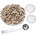 HESTYA 230 Pieces Octagon Sealing Wax Beads Sticks with 2 Pieces Tea Candles and 1 Piece Wax Melting Spoon for Wax Stamp Sealing (Bronze)