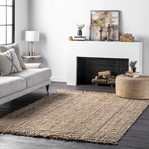 nuLOOM Hand Woven Chunky Natural Jute Farmhouse Area Rug, 6 ft Pricepulse
