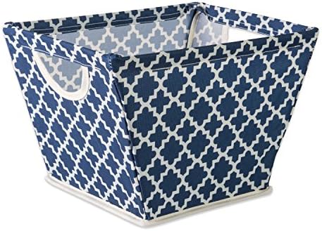 Dii Collapsible Polyester Trapezoid Storage Basket Home Organizational Solution For Office Bedroom Closet Toys Small 12x9x8 Nautical Blue Lattice Buy Online At Best Price In Uae Amazon Ae
