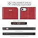 TUCCH iPhone SE Wallet Case, iPhone 5s Case, Premium PU Leather Flip Case Card Slot, Stand Holder Magnetic Closure [TPU Shockproof Interior Protective Case] Compatible iPhone SE / 5s / 5, Red