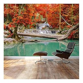 Stream and Waterfall in Exotic Location - Landscape - Wall Mural, Removable Sticker, Home Decor - 66x96 inches