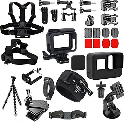Makit Accessories Kit for GoPro Hero 6/GoPro Hero 5 Outdoor Case+Wirst strap+Head strap+Chest strap+Bike handlebar