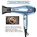 Babyltrl 1875W Hair Dryer, Negative Ions Professional Salon Hair Blow Dryer with LED Temperature Display, AC Motor Low Noise Hairdryer with 2 Concentrator Nozzle Attachments
