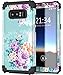 PIXIU Galaxy Note 8 case, Soft Silicone Hard Shell Solid PC Back,Shock Absorption Anti Scratch Hybrid Dual Layer Phone case for Samsung Galaxy Note 8 Peony