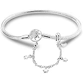LIGHTDOG Charm Bracelet for Pandora Charms 925 Sterling Silver Snake Chain Bracelet Fit Any Charm Gift for Women