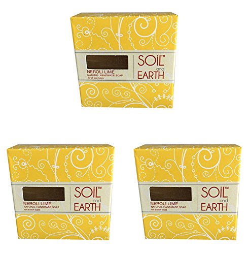 Handmade Natural Neroli Lime Bath Soaps | For All Skin Types | Pack of 3 (3 X 125 gm/ 4.4 oz)