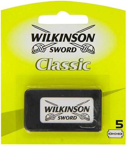 Amazon Com Wilkinson Sword Classic Double Edge Razor Blades 5 Per Pack 1 Pack Health Personal Care