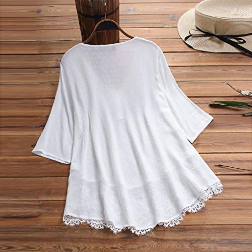 Eaktool Women's Tunic Tops Loose Blouse Shirts Tunic Tops Loose Blouse Shirts Sexy Slim Fit Stretchy Off Shoulder White - Thumbnail 2