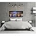sechars - New York City Wall Art Manhattan Skyline Panorama on Cloudy Night Picture Giclee Art Print Modern Home Office Wall Decoration