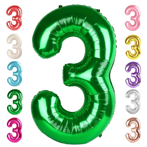 Number 3 Balloon Birthday Decorations