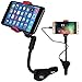 Alpatronix MX102 Universal Car Mount USB Type C Car Charger, Rapid Charging Dock Station with 3 USB Charger Ports (2 USB-B, 1 USB-C), 360° Rotating Gooseneck Phone Holder for Smartphones - Black