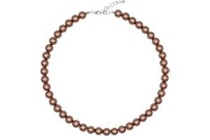 CIOOU Long Simulated Shell Pearl Strand Necklace For Women 10mm AAA+ Pearl Choker Statement Necklace