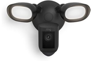 Ring Floodlight Cam Wired Pro with Bird’s Eye View and 3D Motion Detection, Black