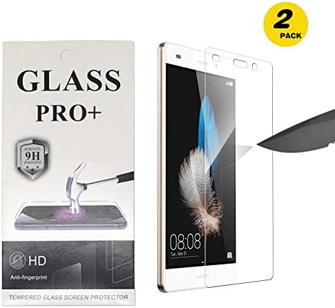 lzfyoo Huawei P8 lite Screen Protector 2 Pack Premium Clear Tempered Glass Screen Protector,Anti-glare Anti-fingerprints High Definition 0.33mm 9H Screen Hardness for Huawei P8 lite