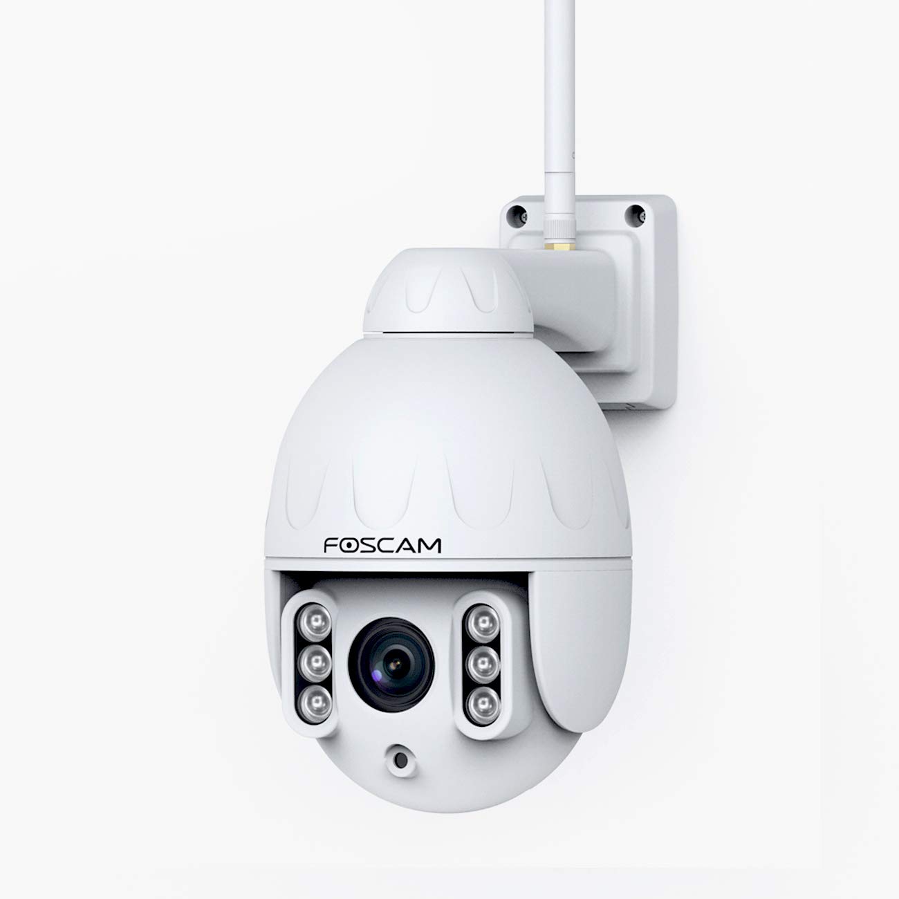 Foscam SD4 4MP QHD Dual Band WI-FI PTZ Outdoor Camera, AI Human Detection, Two-way Audio, 50M Night Vision, 4x Optical Zoom - View and Playback Anywhere on App - Works with Alexa & Google