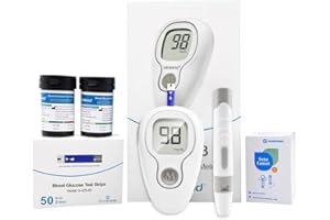 Blood Glucose Monitor Landing Device Kit with 50 Strips & 50 Lancets, Proudly Canadian Accurate Blood Sugar Meter Testing Sys