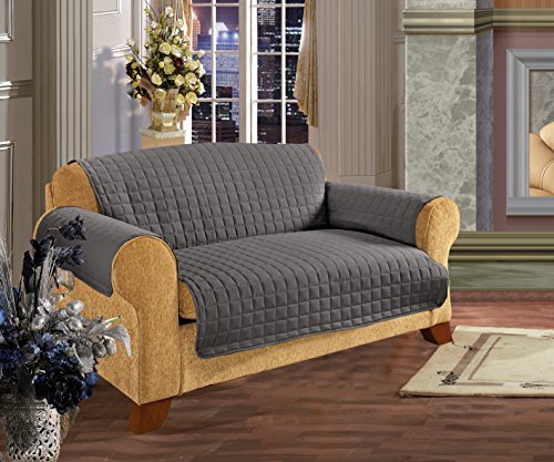 image for Elegance Linen Quilted Pet Dog Children Kids Furniture Protector Micro