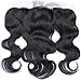 Free Part Lace Frontal Closure 13x4 With Baby Hair Body Wave Virgin Brazilian Human Hair Full Lace Closure Ear to Ear Natural Color No Bleached Knots (14 inch)