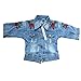 Baby Girl's Denim Jacket With Rose Flower Embroidery Kids Toddler Ripped Denim Coat For Girl