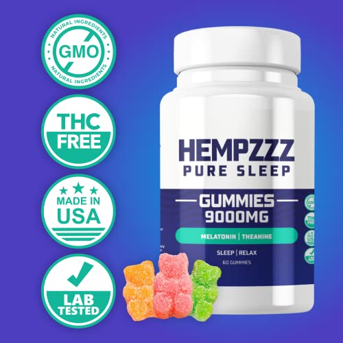 HempZZZ Gummies 9000 Hemp Sleep Gummies for Deep Sleep with Melatonin
