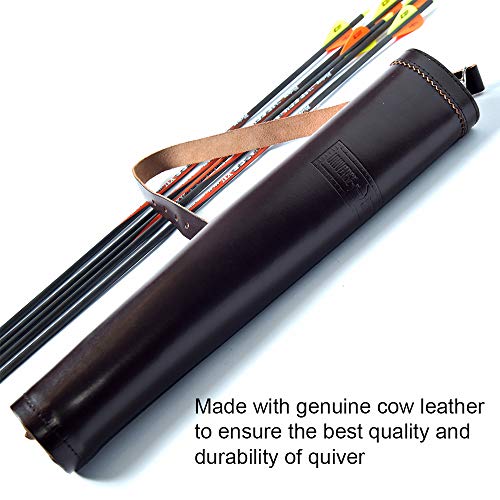UNIVERSE ARCHERY Back Arrow Quiver Genuine Suede Leather Arrow Holder
