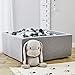 Wonder Space Deluxe Kids Square Ball Pit, Premium Handmade Kiddie Balls Pool, Soft Indoor Outdoor Nursery Baby Playpen, Ideal Gift Play Toy for Children Toddler Infant Boys & Girls (Grey)