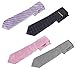 BMC 8pc Mens Tie Clips Bar Pins for Skinny Neckties Accessories - Silver