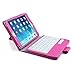 Keyboard Case for iPad Mini 3 2 1, BESTEK Bluetooth Wireless Keyboard with Case+Cover+Stand, Rechargeable, Removable, Pink