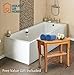 Bamboo Shower Bench Seat Wooden Spa Bath Deluxe Organizer Stool With Storage Shelf For Seating Chair Perfect For Indoor Or Outdoor - Plus Free Value Gift Including -One Year Warranty. By House Ur Home