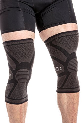 Mava Sports Knee Compression Sleeve Support (Black, XX-Large)