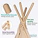 Canicove Teepee Tent for Kids - Award Winning 100% Cotton Play Tent - Large Indoor/Outdoor Tipi for Boys & Girls + Free Fun Flags!