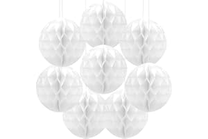 Yosawa 8PCS Honeycomb Flower Balls Tissue Paper Flower Balls Hanging Tissue Paper Honeycomb Balls for Birthday Wedding Party 