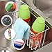 Kitchen Sink , Yamix Stainless Steel Kitchen Sink Caddy Organizer Kitchen Soap Sponge Holder Rack Brush Sponge Sink Draining Towel Rack Kitchen Tool