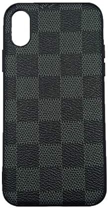 jiehao Apple iPhone X XS 10 Case, Stylish TPU Bumper Cover Elegant Luxury Lattice Anti-Scratch Shock Absorption Protective Phone Case for iPhone X XS 5.8", Black