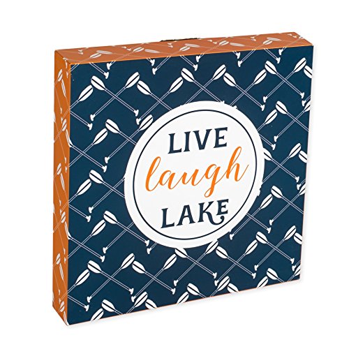 Lake My Day Sailboat Silhouette Tray, Throw Pillow and Wall Art Plaque Set of 3 for the Home