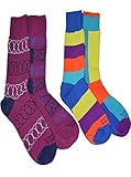 Funky Socks Mens Colored Socks with Assorted Patterns, 4 Pack, Sock Sizes 10-13, 47754d-47582d